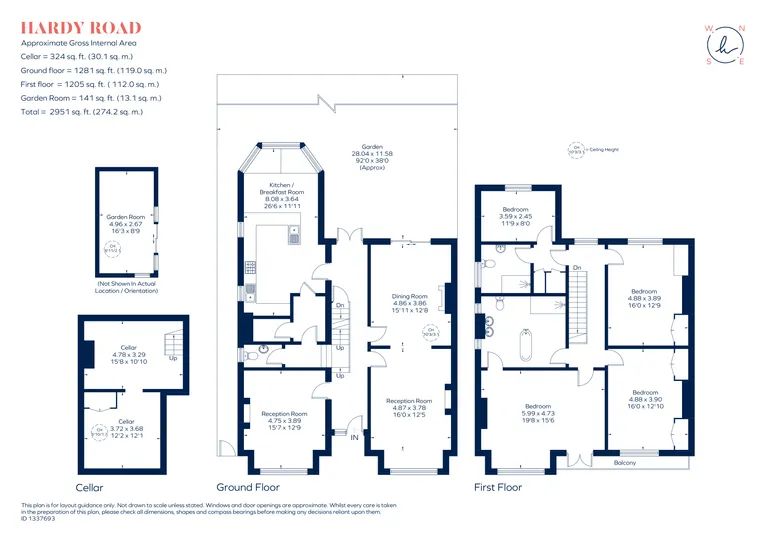 Floorplan 1 for Hardy Road, London, SE3