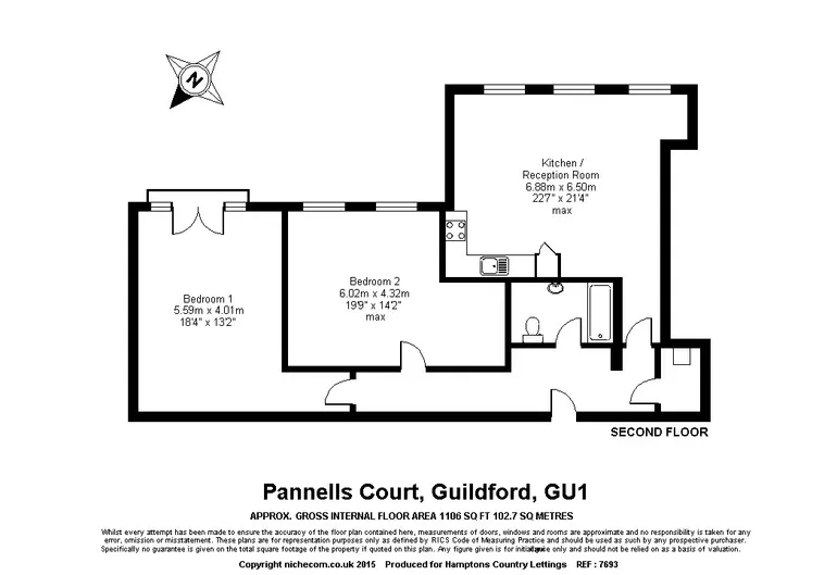 Floorplan 1 for Pannells Court Guildford GU1