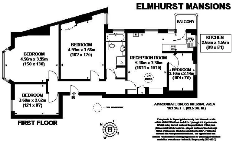 Floorplan 1 for Elmhurst Street London SW4
