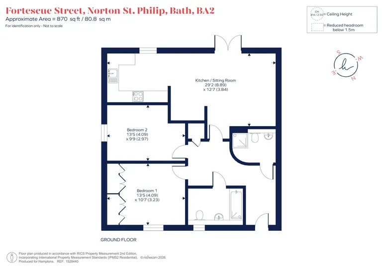 Floorplan 1 for Fortescue Street Bath BA2