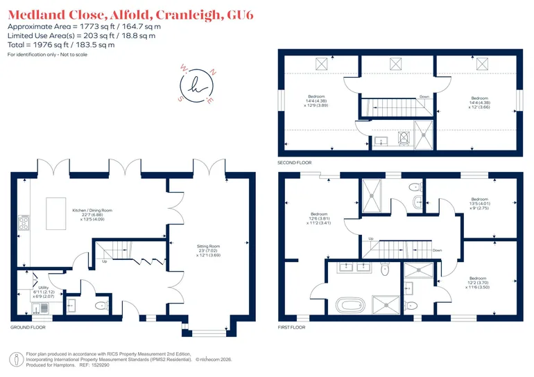 Floorplan 1 for Medland Close Cranleigh GU6
