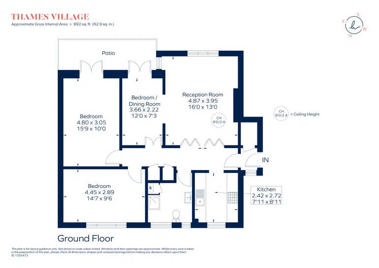 Floorplan 1 for Hartington Road, London, W4