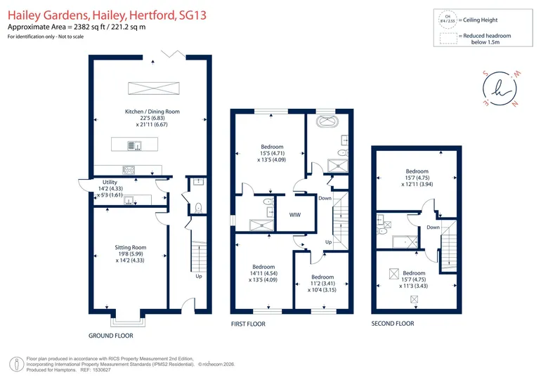 Floorplan 1 for Hailey Gardens, Hailey, Hertford, SG13