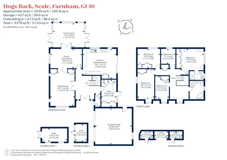 Floorplan 1 for Hogs Back, Farnham, GU10
