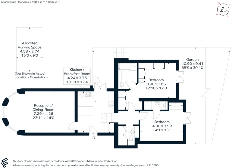 Floorplan 1 for North Lodge, Teddington, TW11
