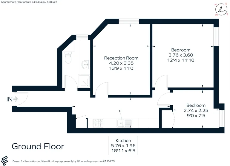 Floorplan 1 for Prince Of Wales Mansions Prince Of Wales Drive SW11