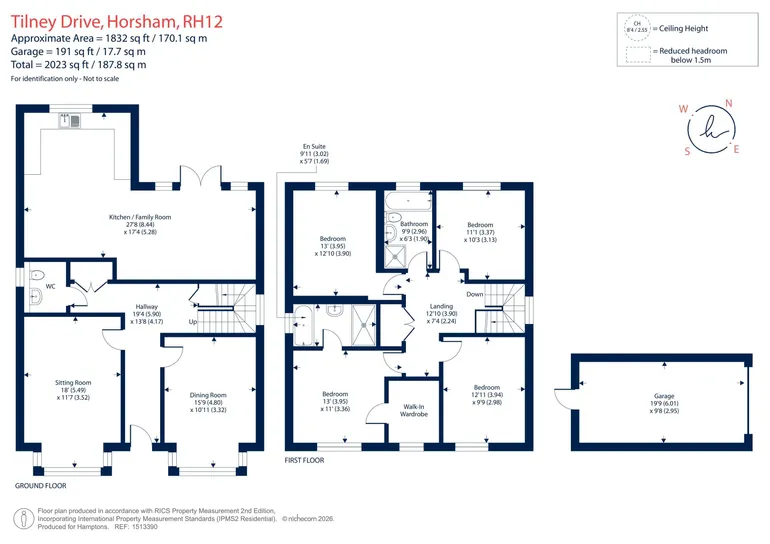 Floorplan 1 for Tilney Drive, Horsham, RH12