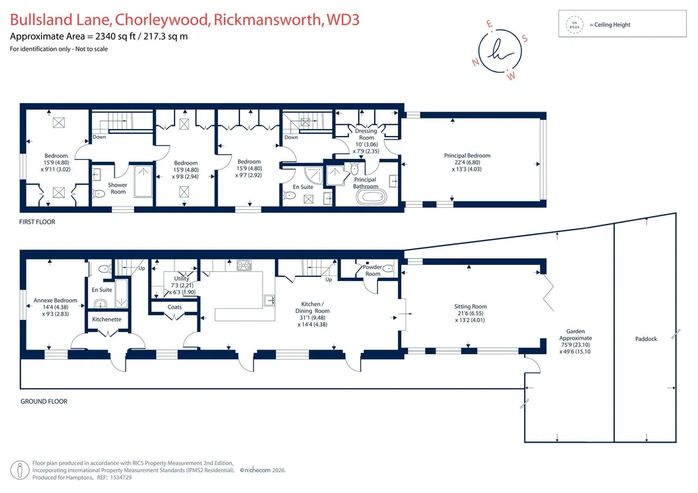 Floorplan for Bullsland Lane, Chorleywood, WD3