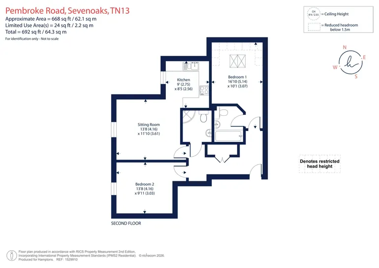 Floorplan 1 for Pembroke Road, Sevenoaks, TN13