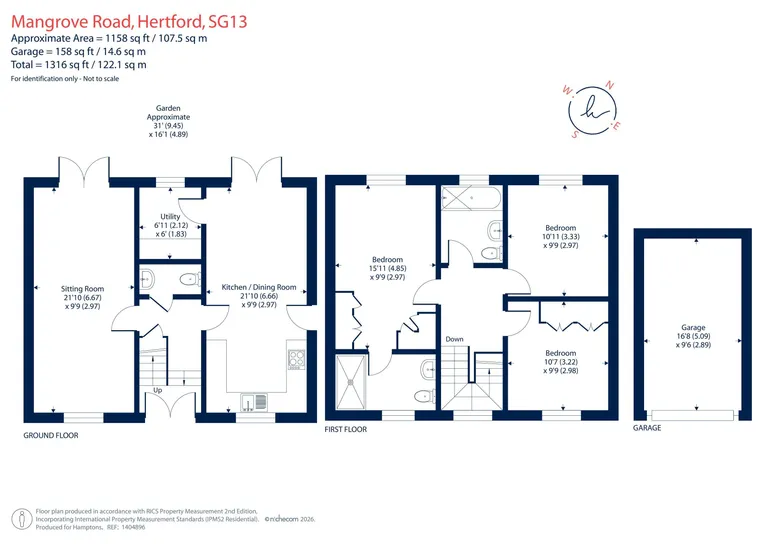 Floorplan 1 for Mangrove Road, Hertford, SG13