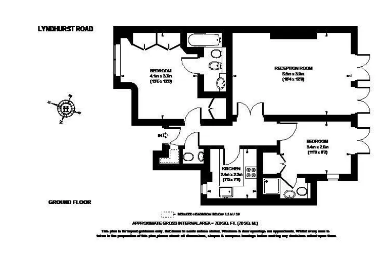 Floorplan 1 for Lyndhurst Road Hampstead NW3