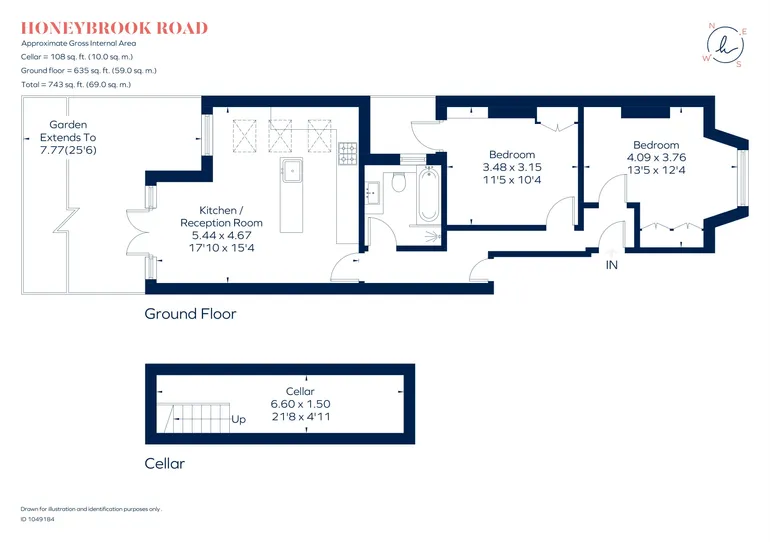 Floorplan 1 for Honeybrook Road London SW12