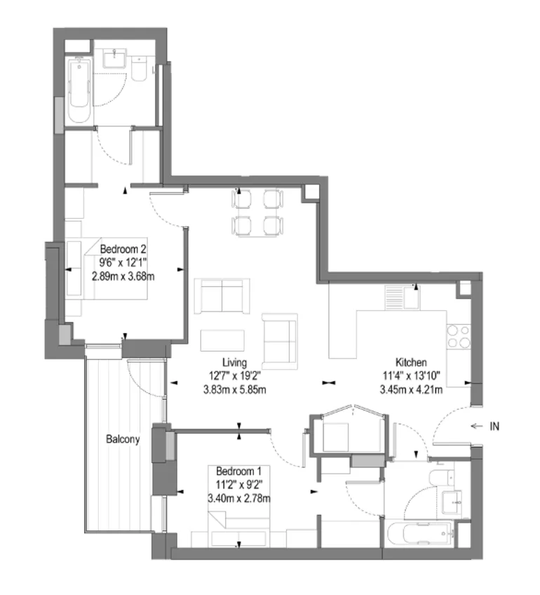 Floorplan 1 for Momento Barking