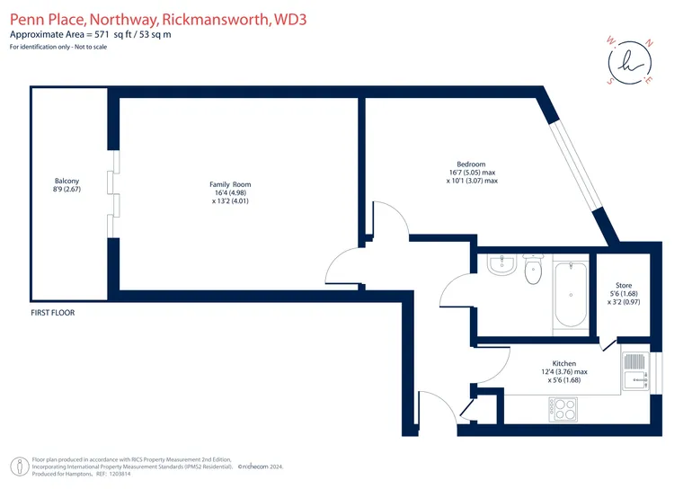 Floorplan 1 for Penn Place Northway WD3
