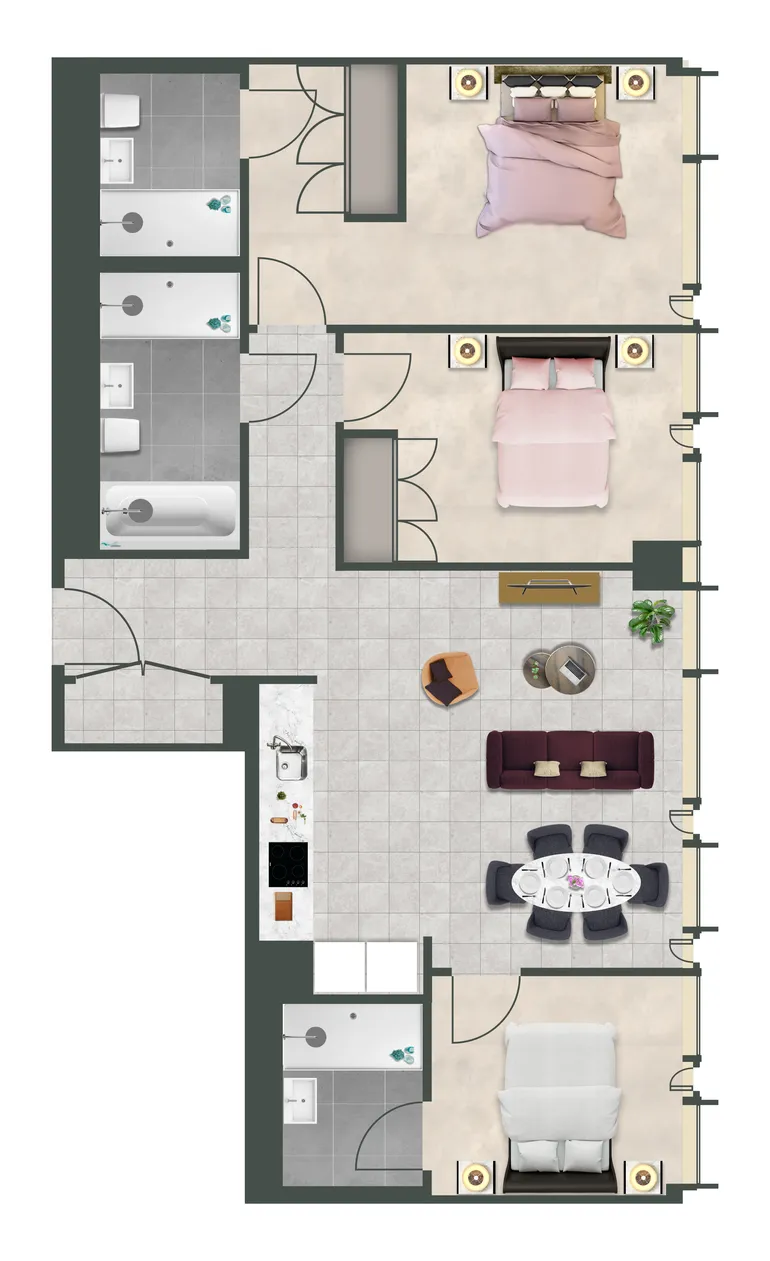 Floorplan 1 for The Mercian, 218 Broad St Birmingham B15