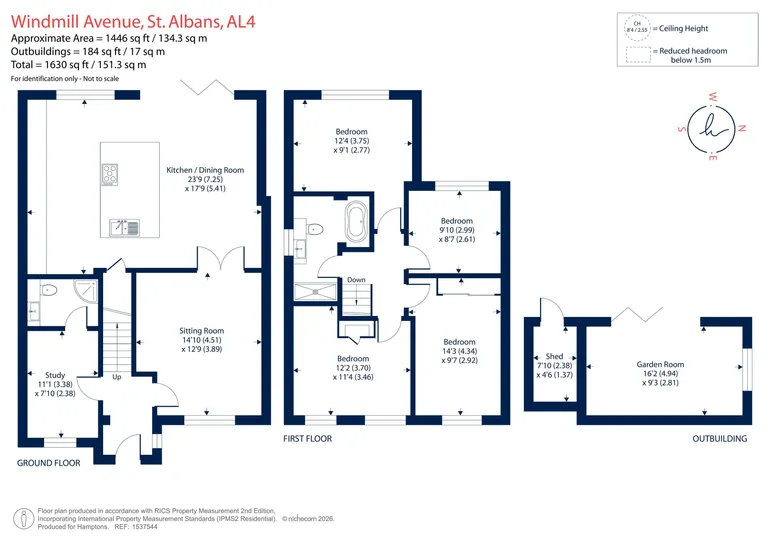 Floorplan 1 for Windmill Avenue, St. Albans, AL4