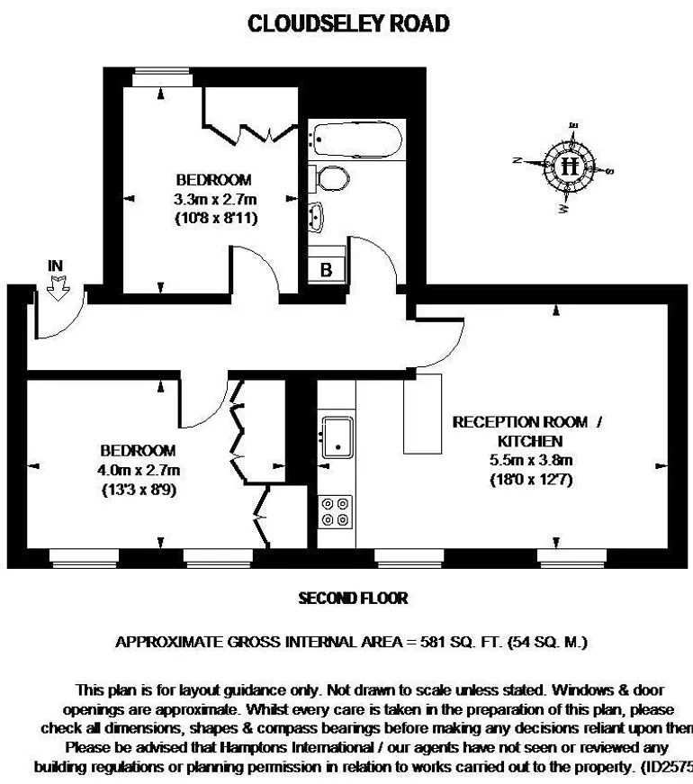 Floorplan 1 for Cloudesley Road London N1