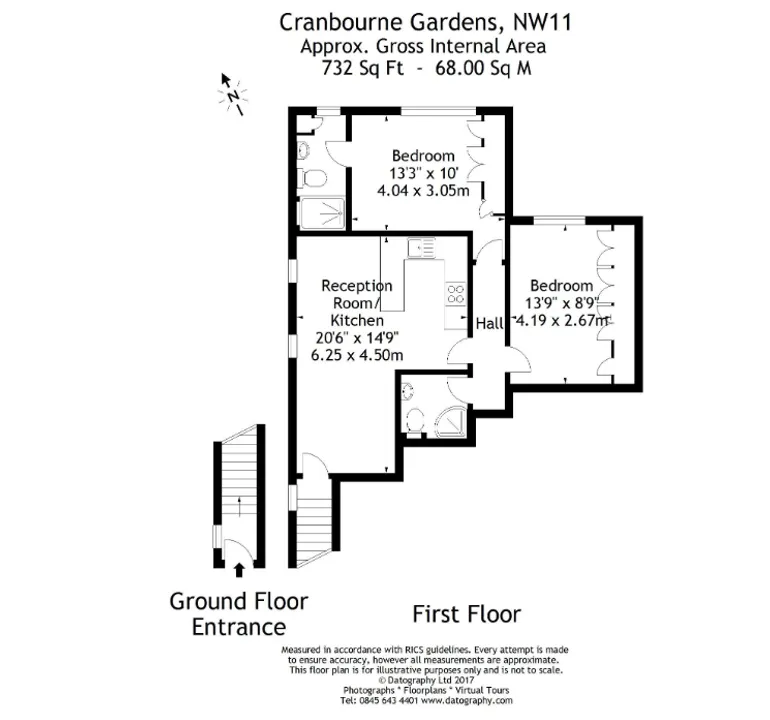 Floorplan 1 for Cranbourne Gardens London NW11