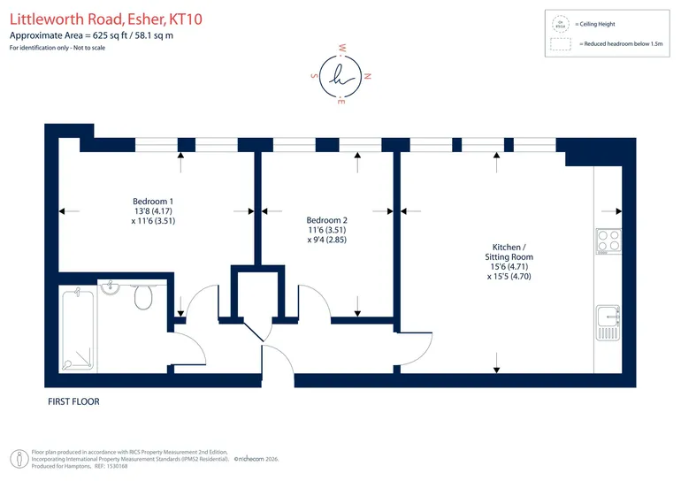 Floorplan 1 for Littleworth Road, Esher, KT10