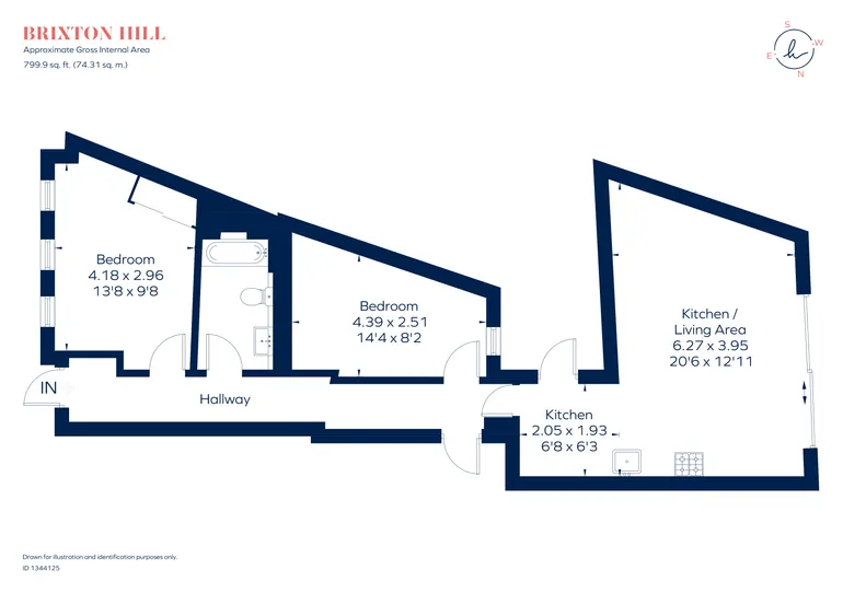 Floorplan 1 for Brixton Hill, London, SW2