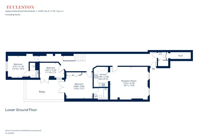 Floorplan 1 for Eccleston Square, London, SW1V