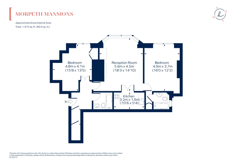 Floorplan 1 for Morpeth Terrace London SW1P