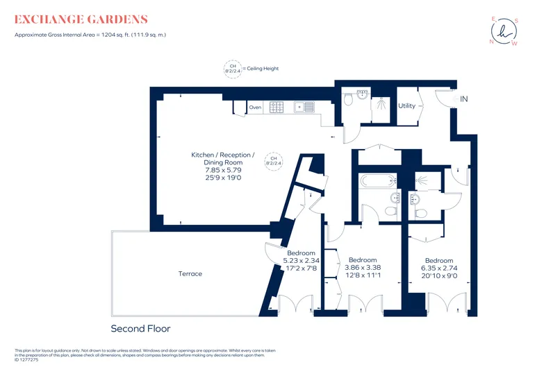 Floorplan 1 for Keybridge, Exchange Gardens, London, SW8