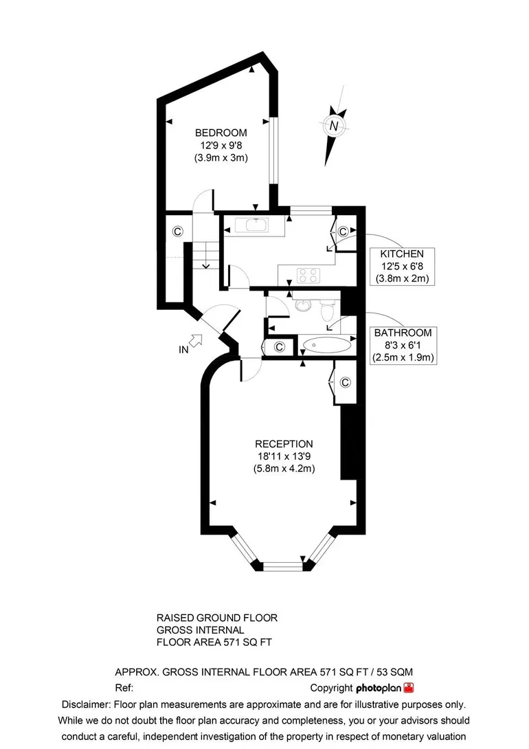 Floorplan 1 for Elgin Avenue London W9
