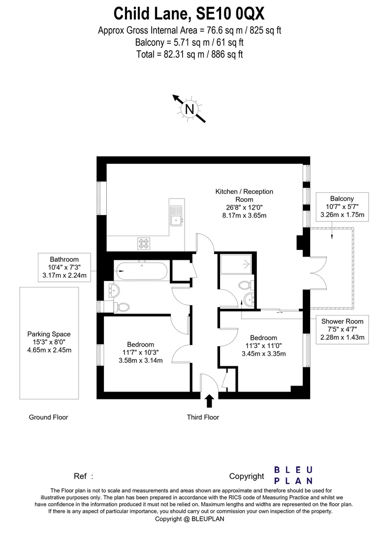 Floorplan 1 for Child Lane, London, SE10
