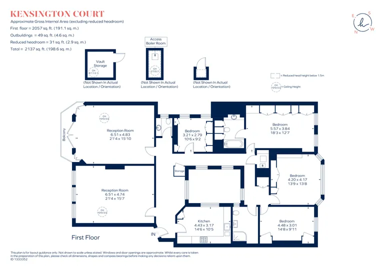 Floorplan 1 for Kensington Court, London, W8
