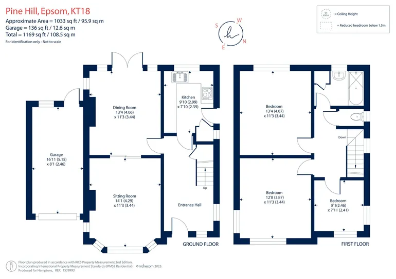 Floorplan 1 for Pine Hill, Epsom, KT18