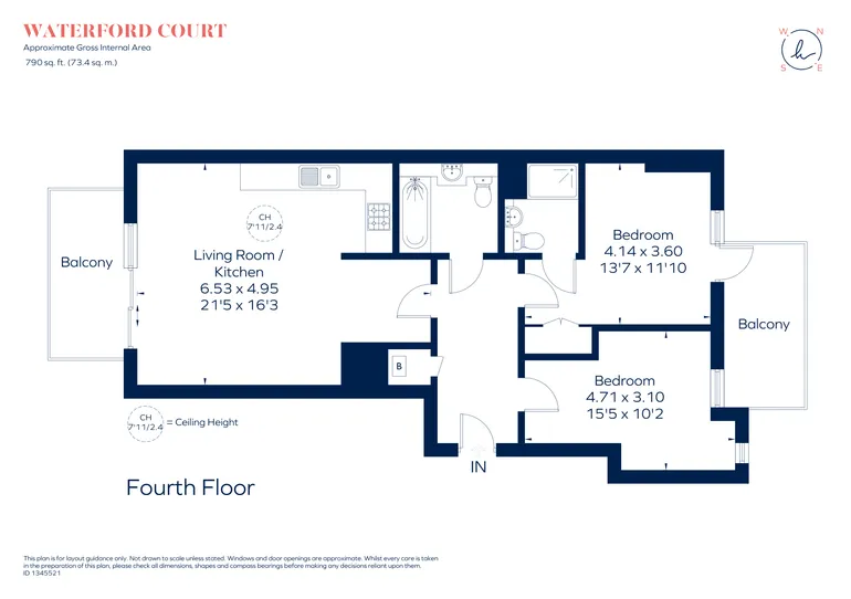Floorplan 1 for Turnberry Quay, E14