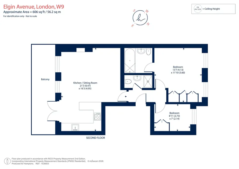 Floorplan 1 for Elgin Avenue London W9