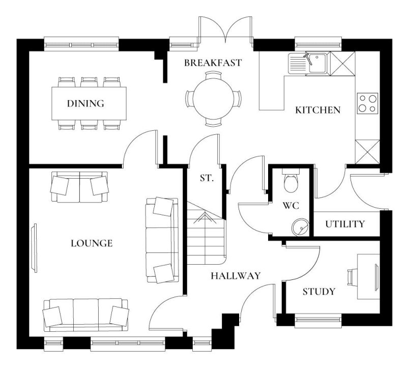 4 bedroom property for sale in Plot 53, Priory Fields, St Clears, SA33