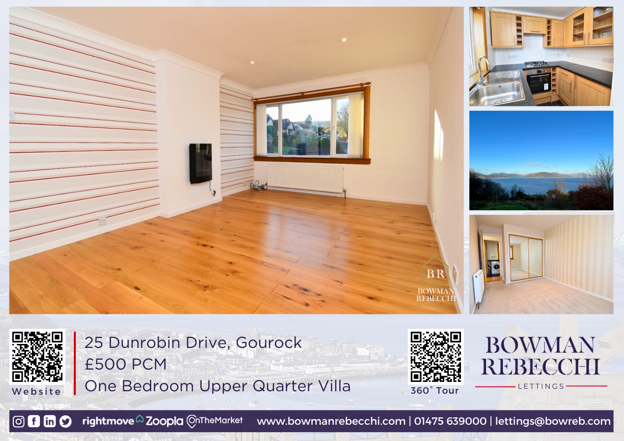 New To Market 25 Dunrobin Drive, Gourock Bowman Rebecchi Letting