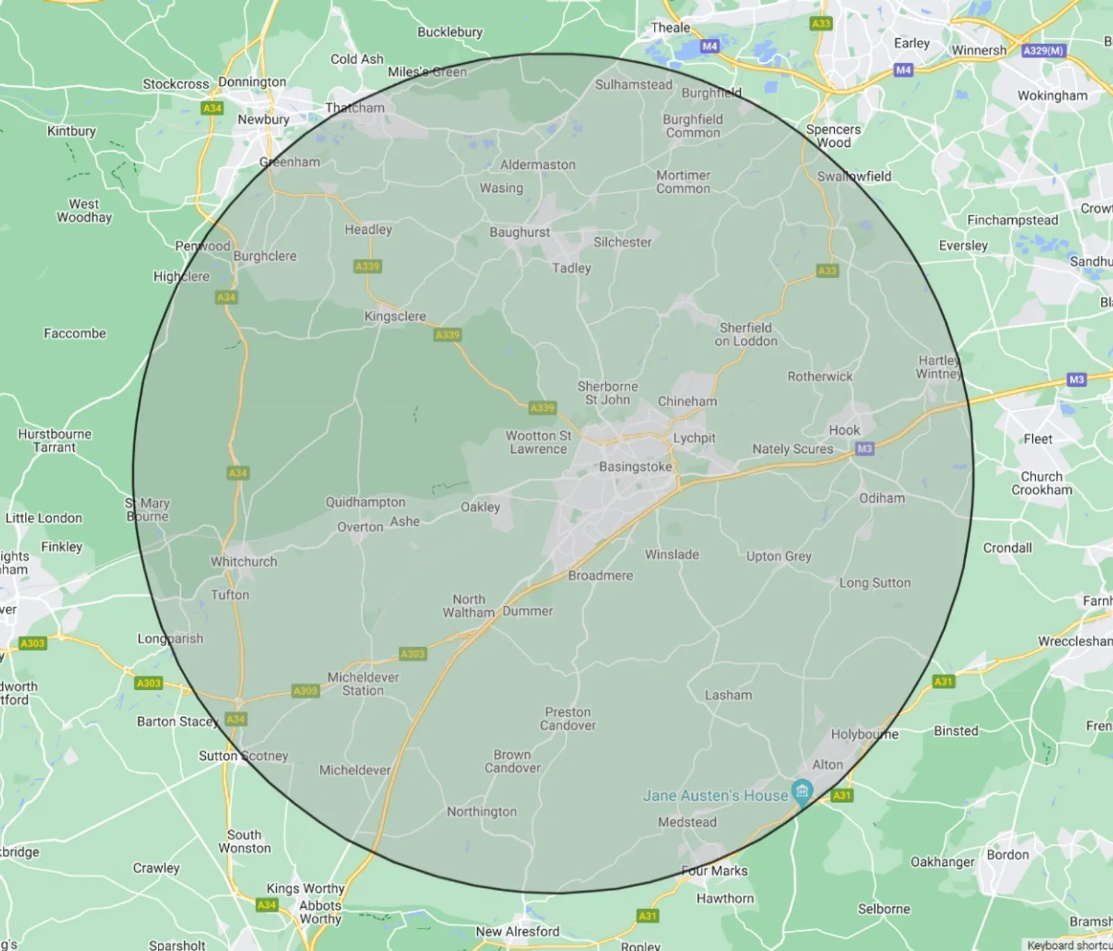 Areas we cover!