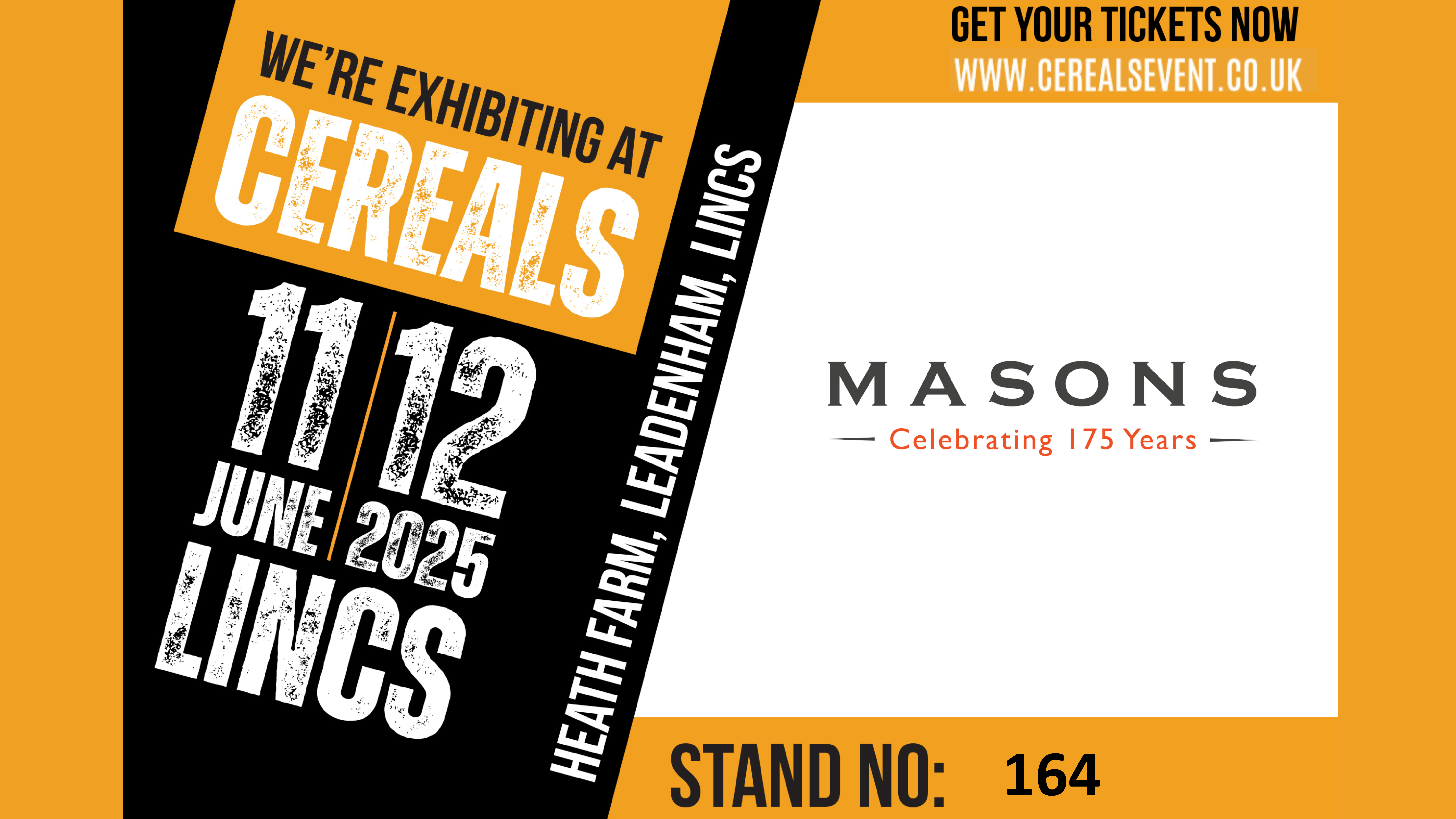 Cereals is heading to Leadenham Estate in Masons 175th year | Masons ...