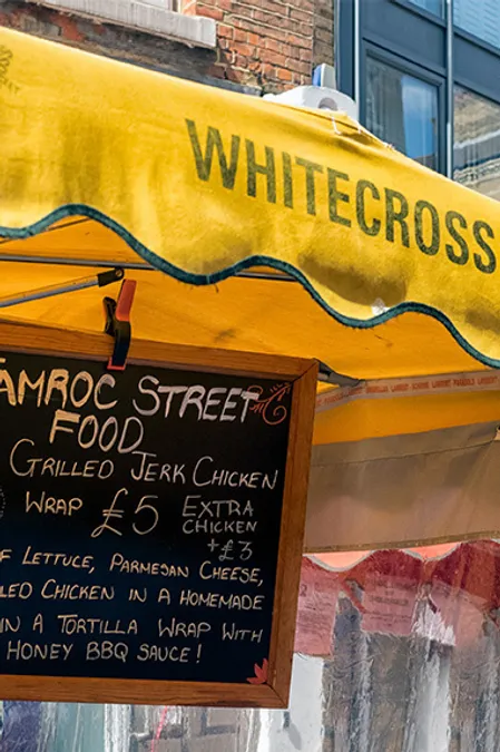 A Guide to the Best Eats on Whitecross Street Market