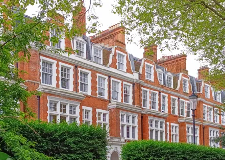 Image of a row of properties in central London