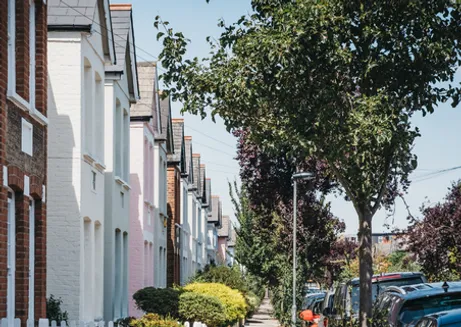 Image of a row of London properties