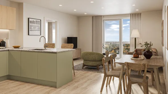 Momento Stratford 2 bedroom living area