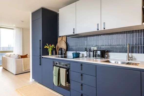 Ferry Island Tottenham Hale apartment kitchen area